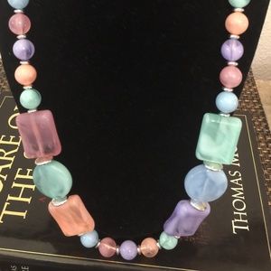 Summer Pastel and Silver Necklace
